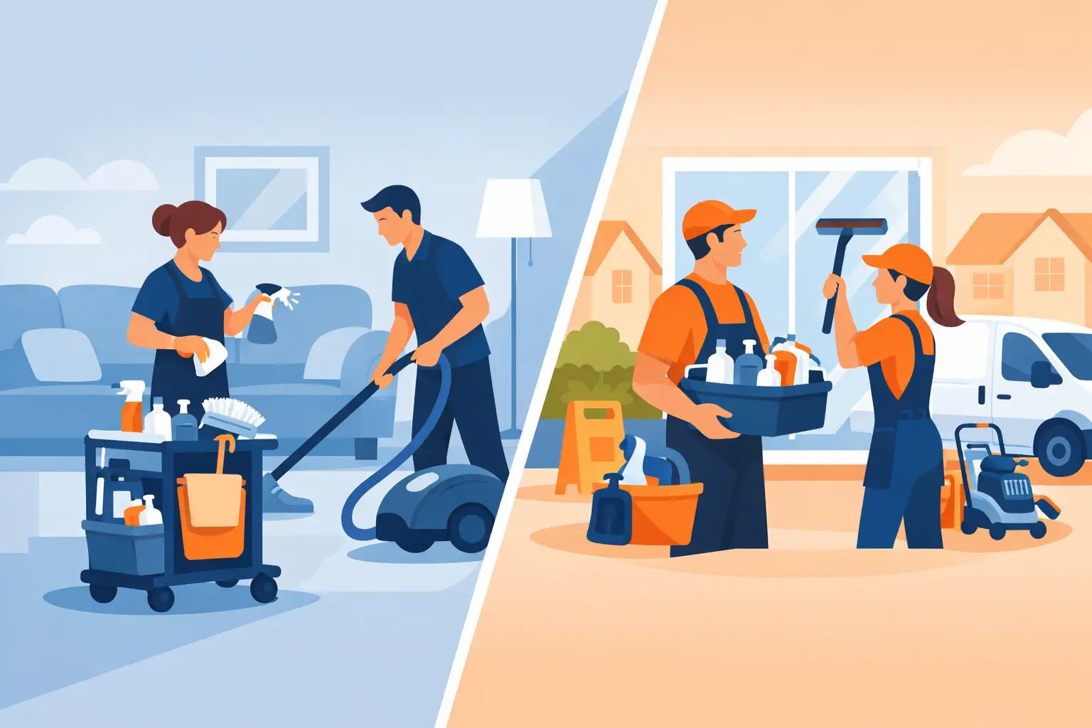 In-House Cleaning vs. Contractors for Rentals